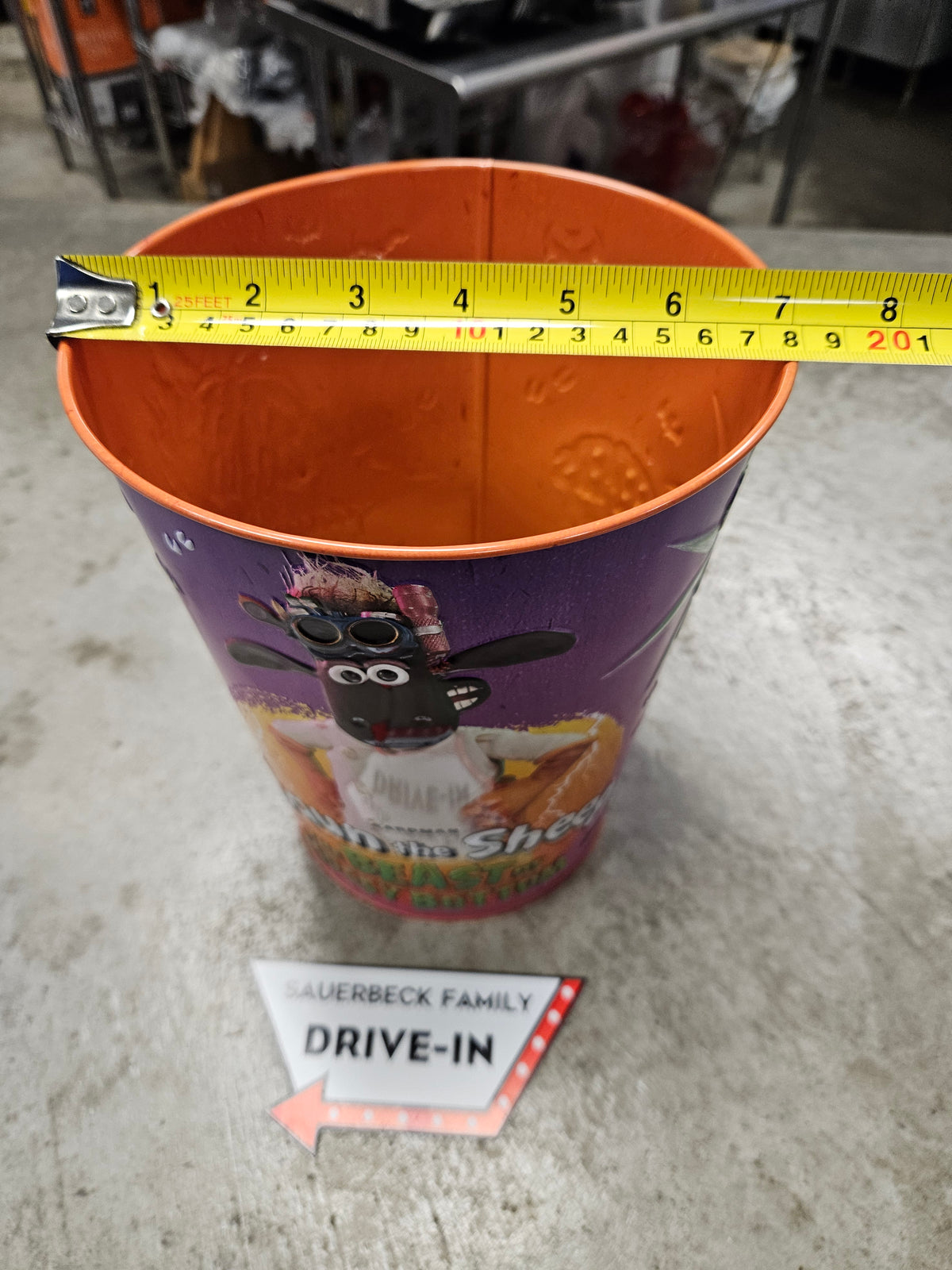 Shaun The Sheep Metal Beast of Mossy Bottom Popcorn Bucket Tin - 2026 -Metal