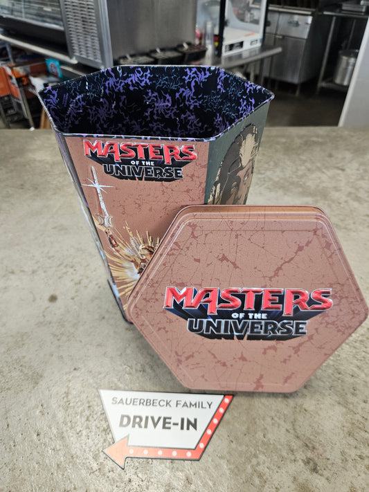 NEW! Masters Of The Universe Hexagon Popcorn Bucket Tin IN HAND 2026