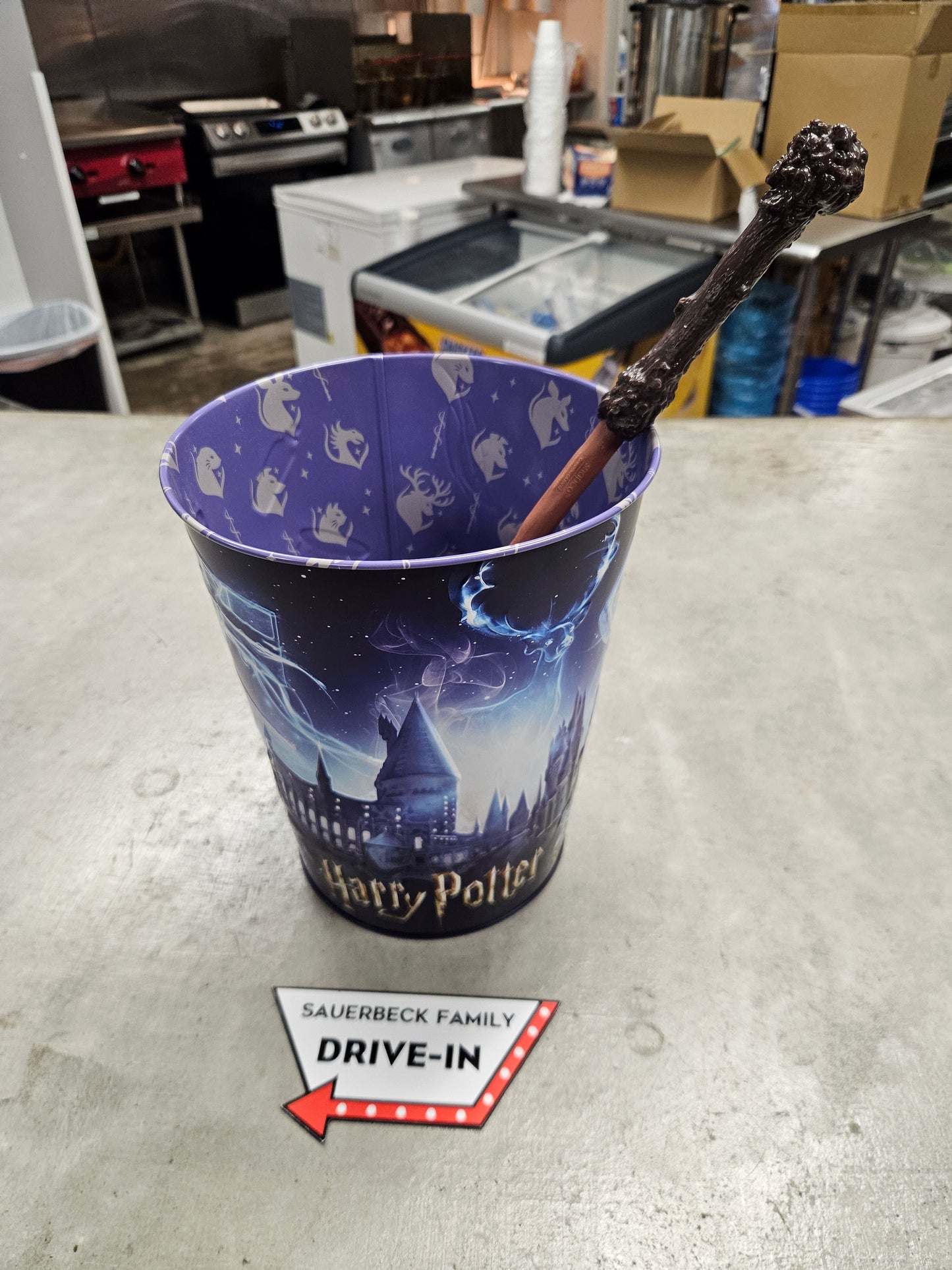 Harry Potter 25th Anniversary Wand Popcorn Bucket Tin