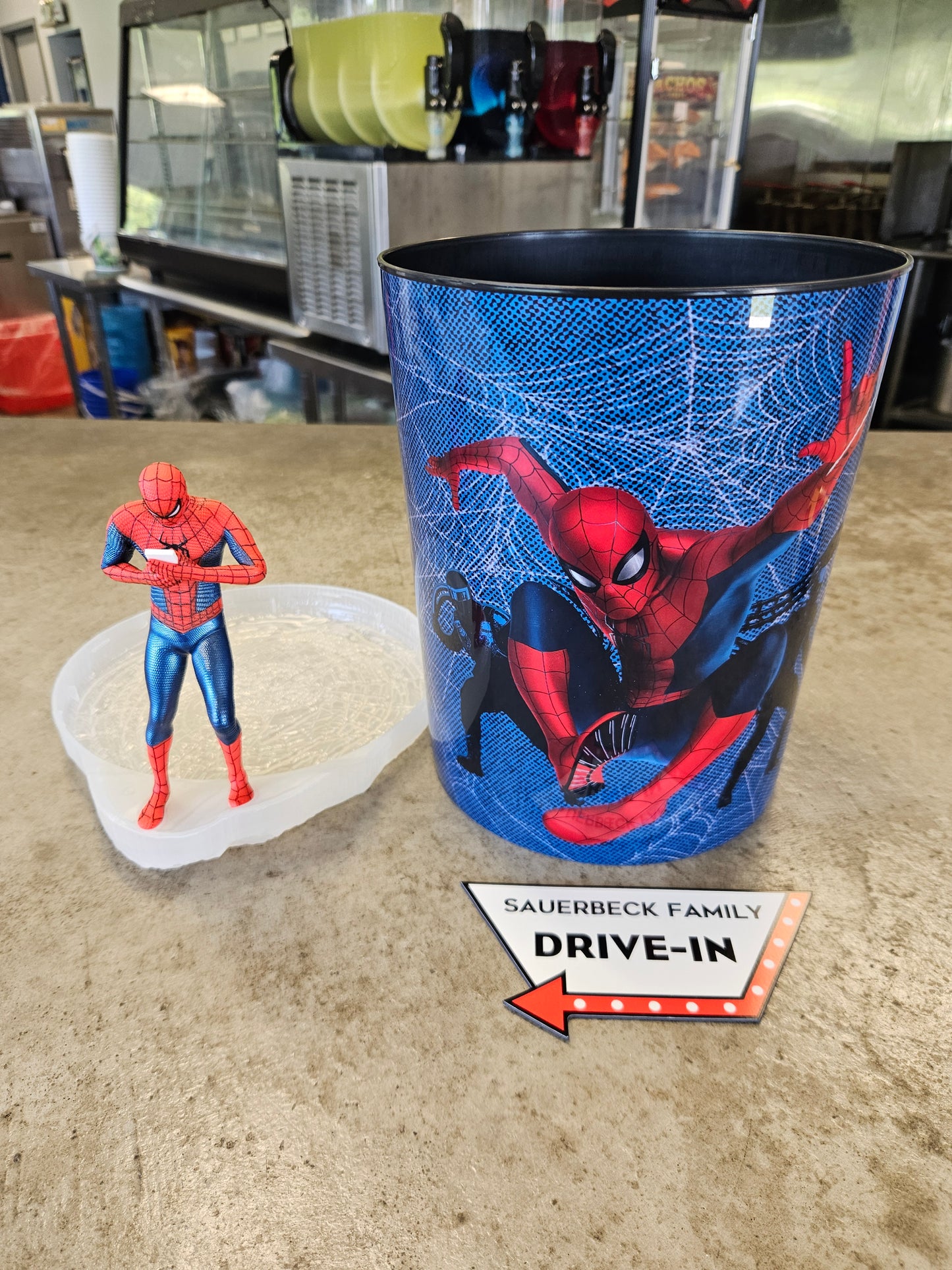 Spider-Man Brand New Day 2026 Popcorn Bucket With Hanging Figure Lid - In Hand