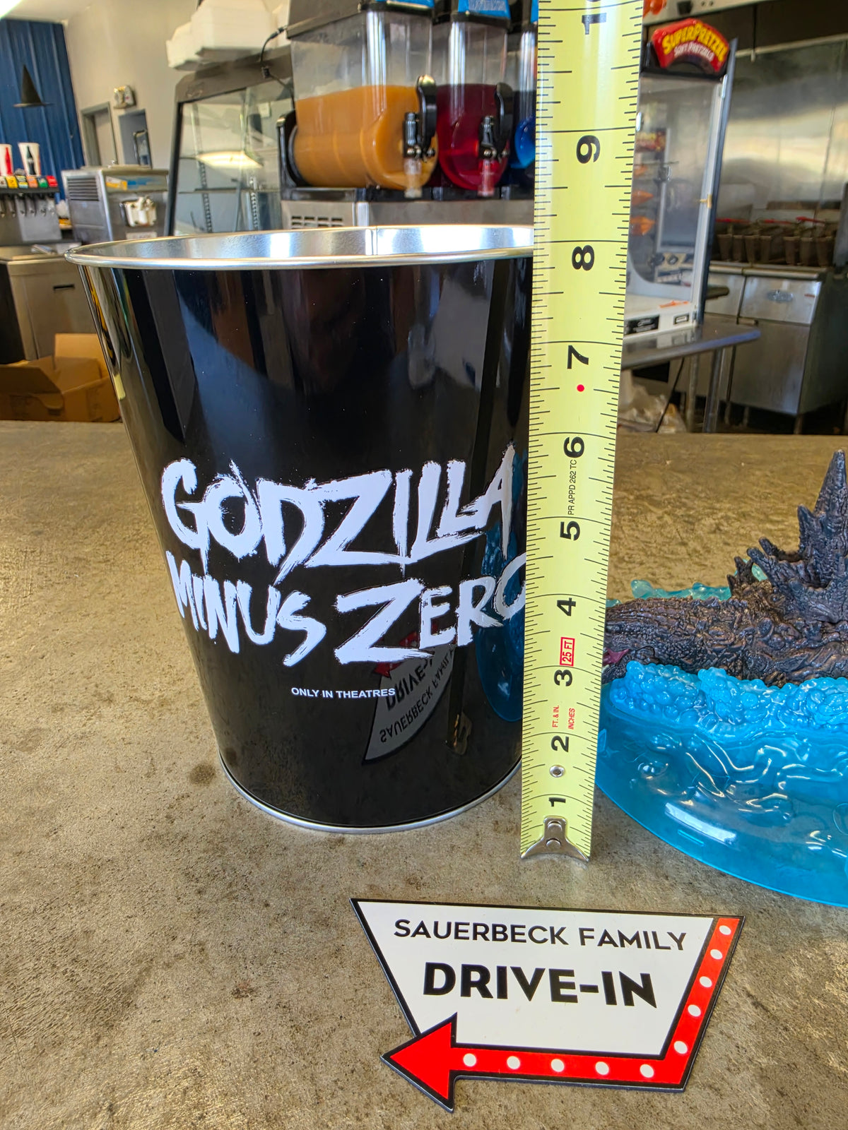 Godzilla Minus Zero - Set of 2 - Metal Popcorn Bucket and Plastic Cup with Lids