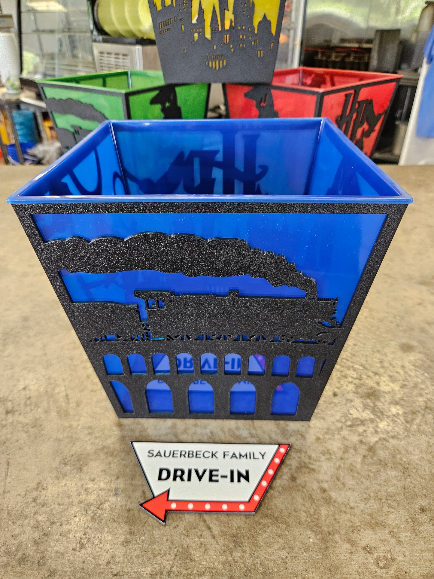 Harry Potter 25th Anniversary BLUE Popcorn Bucket Silhouette