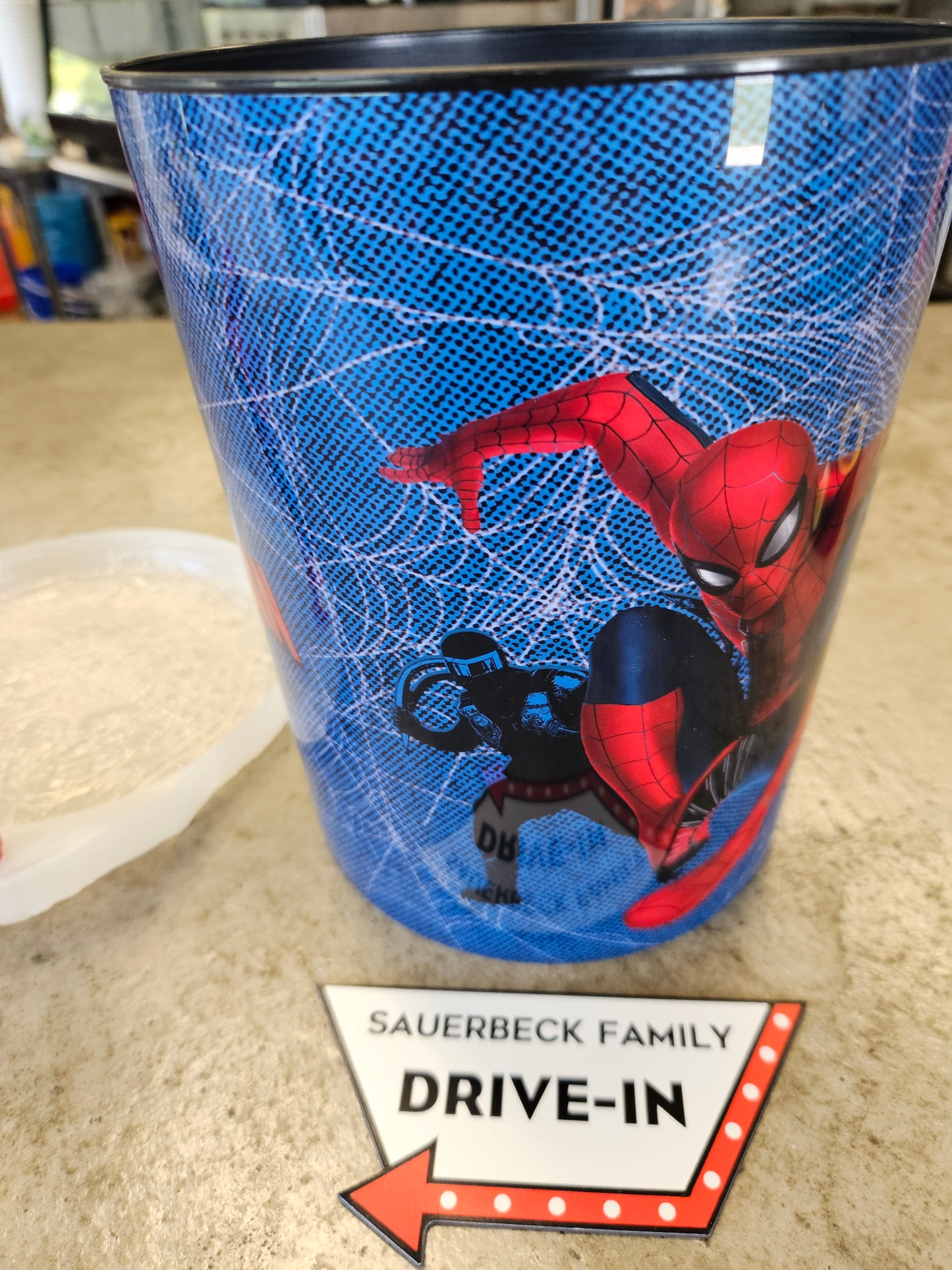 Spider-Man Brand New Day 2026 Popcorn Bucket With Hanging Figure Lid - In Hand
