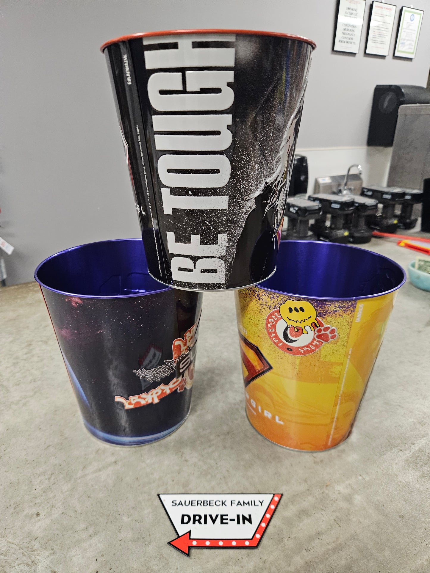 NEW! Set of 3 Supergirl 130oz Metal Popcorn Bucket Set of 3 IN HAND 2026