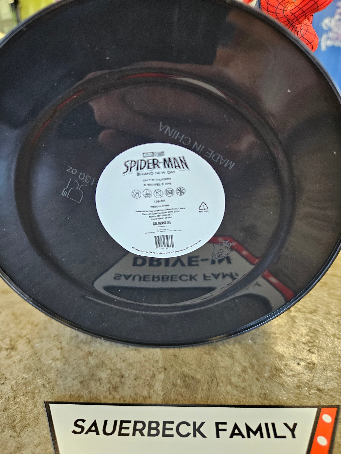 Spider-Man Brand New Day 2026 Popcorn Bucket With Hanging Figure Lid - In Hand