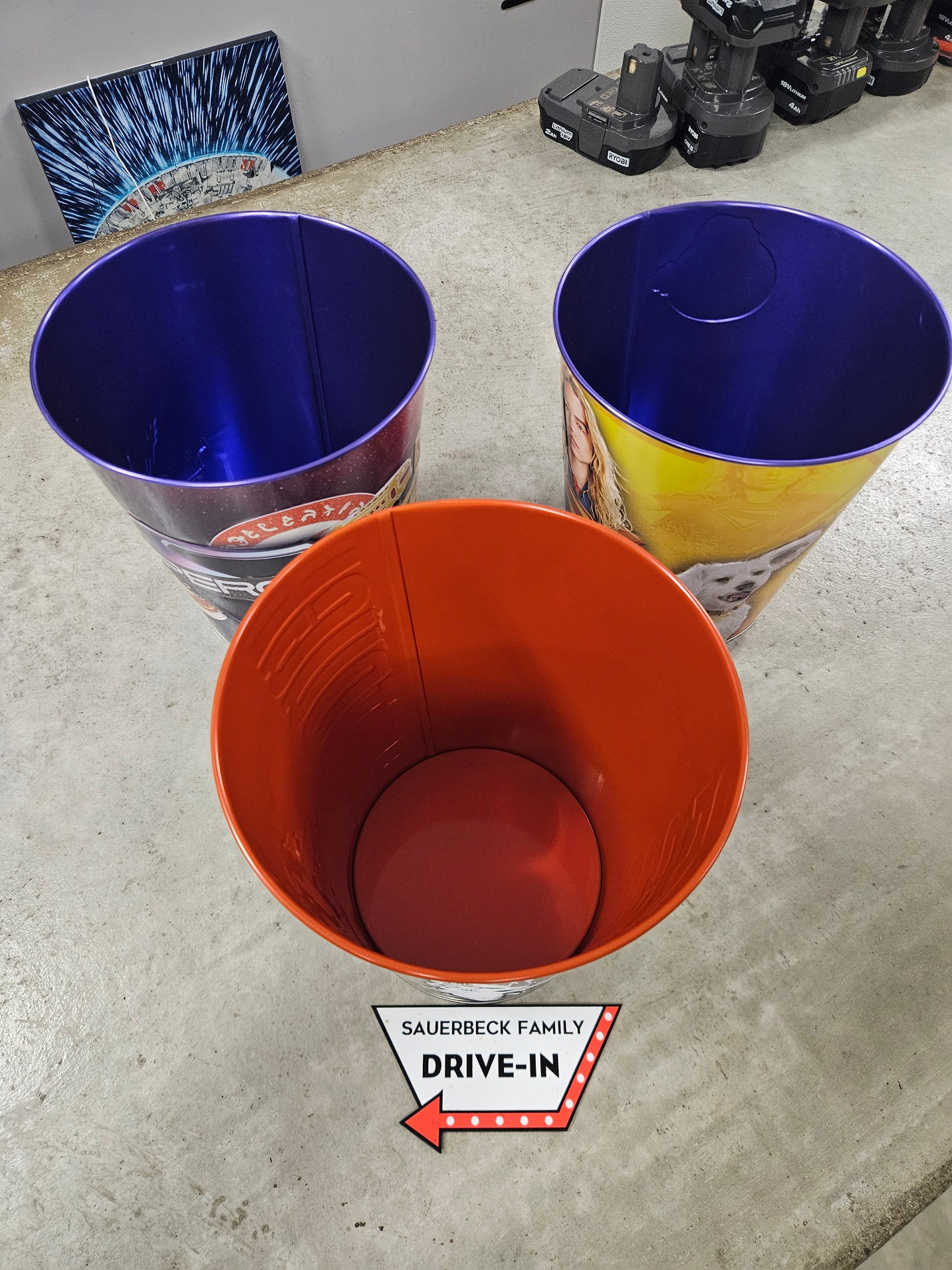 NEW! Set of 3 Supergirl 130oz Metal Popcorn Bucket Set of 3 IN HAND 2026