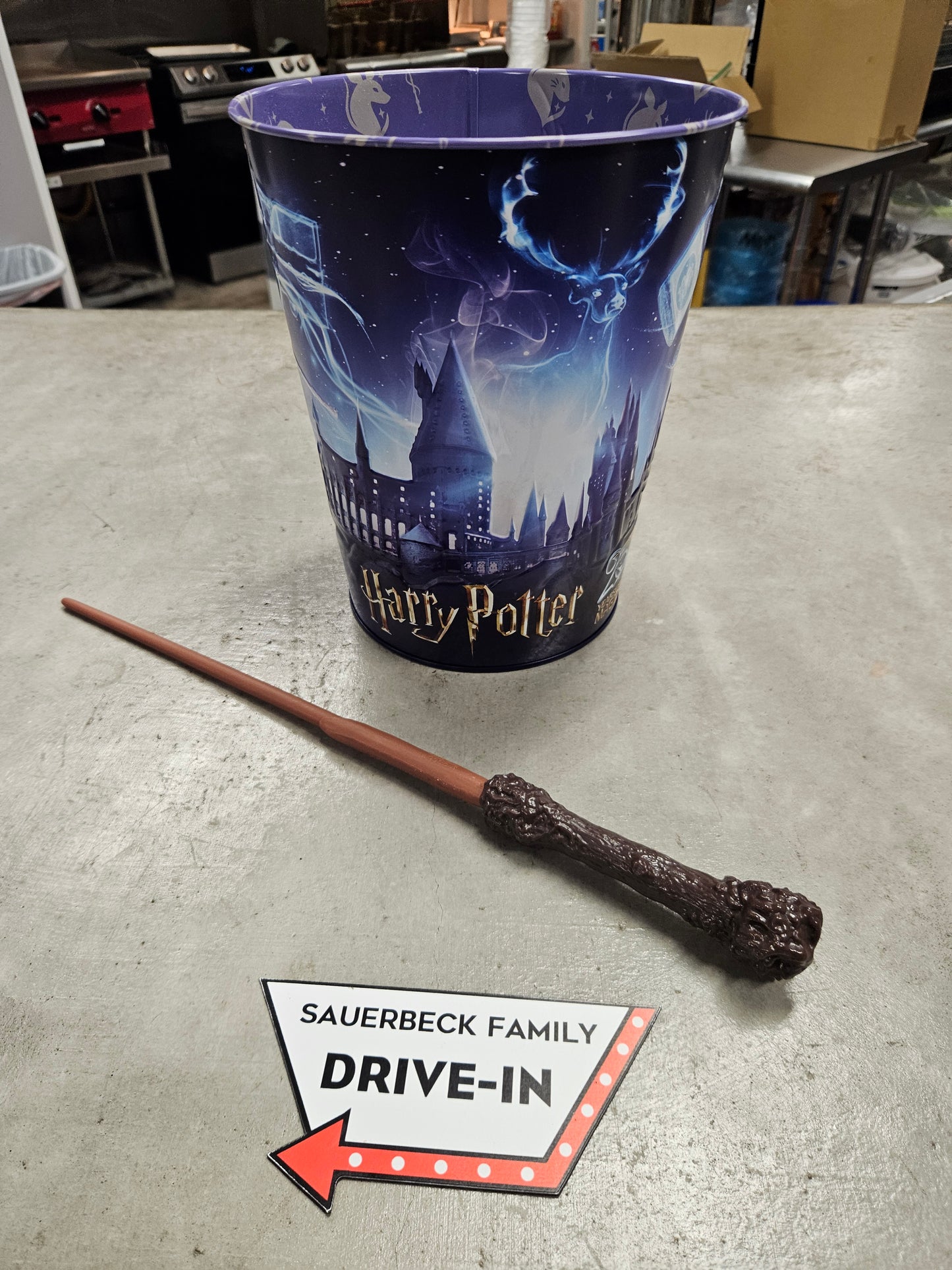 Harry Potter 25th Anniversary Wand Popcorn Bucket Tin
