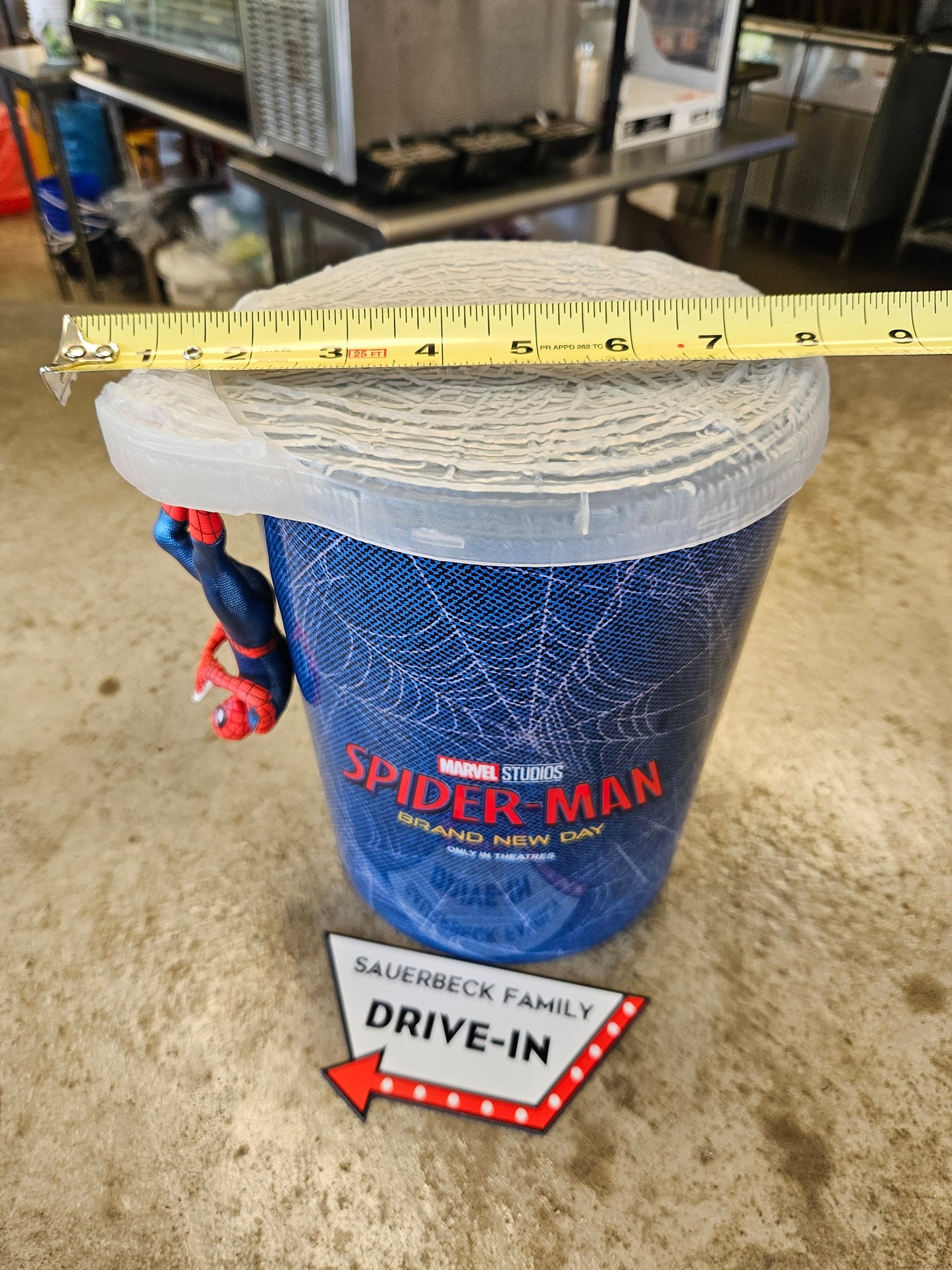 Spider-Man Brand New Day 2026 Popcorn Bucket With Hanging Figure Lid - In Hand