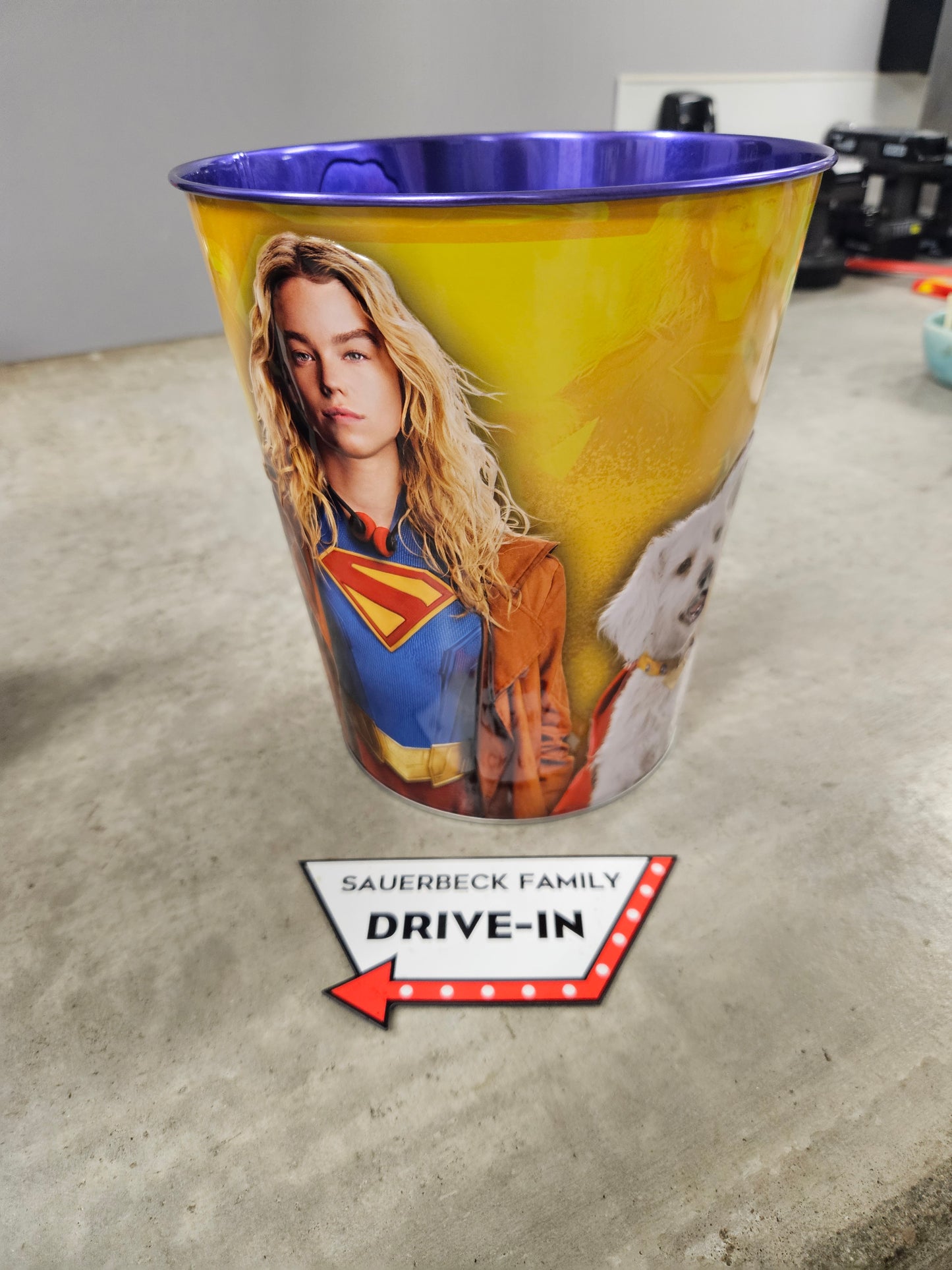 NEW! Set of 3 Supergirl 130oz Metal Popcorn Bucket Set of 3 IN HAND 2026