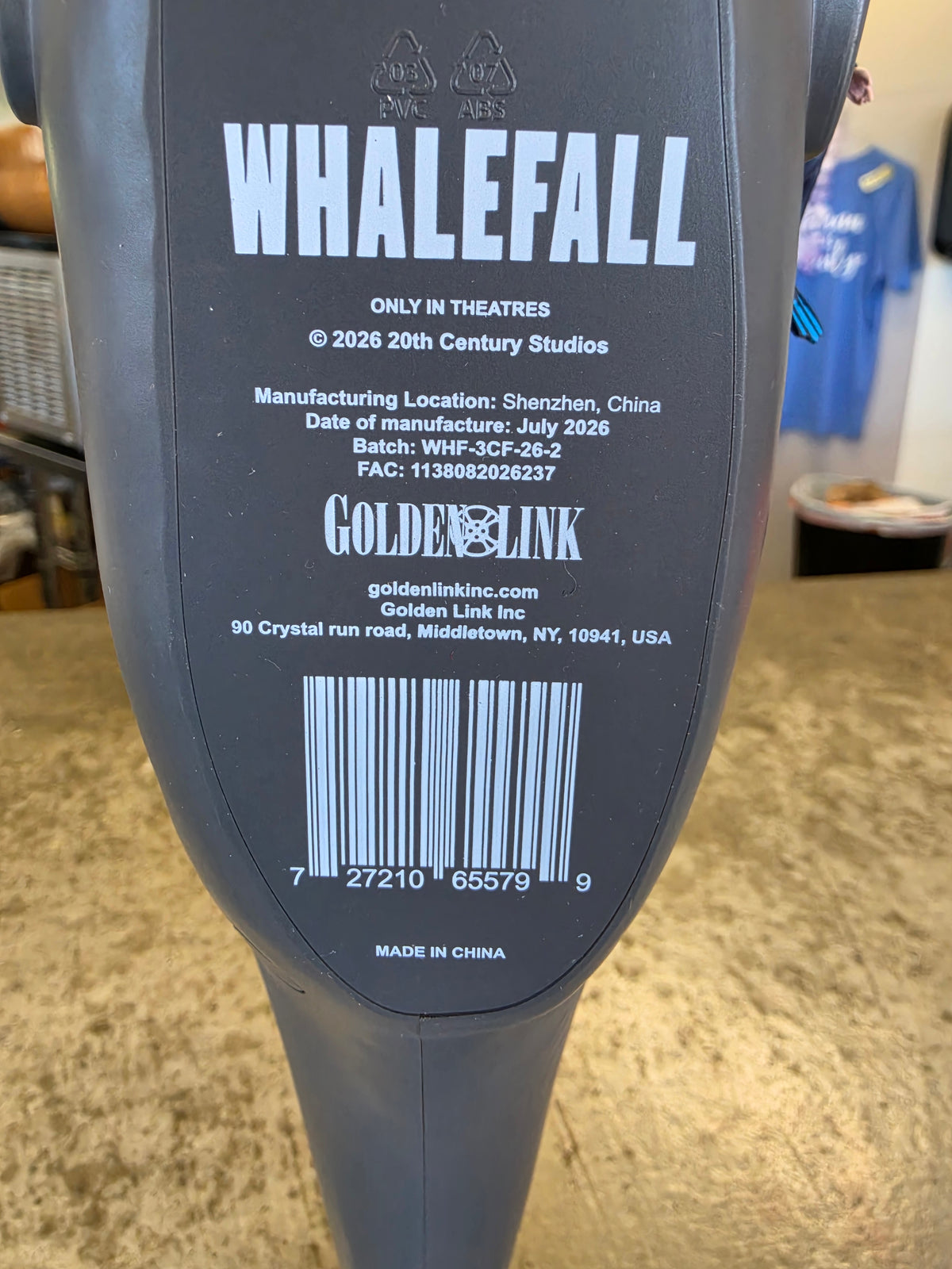 Whalefall Movie 2026 - WHALE DIVER Popcorn Bucket - NEW IN HAND