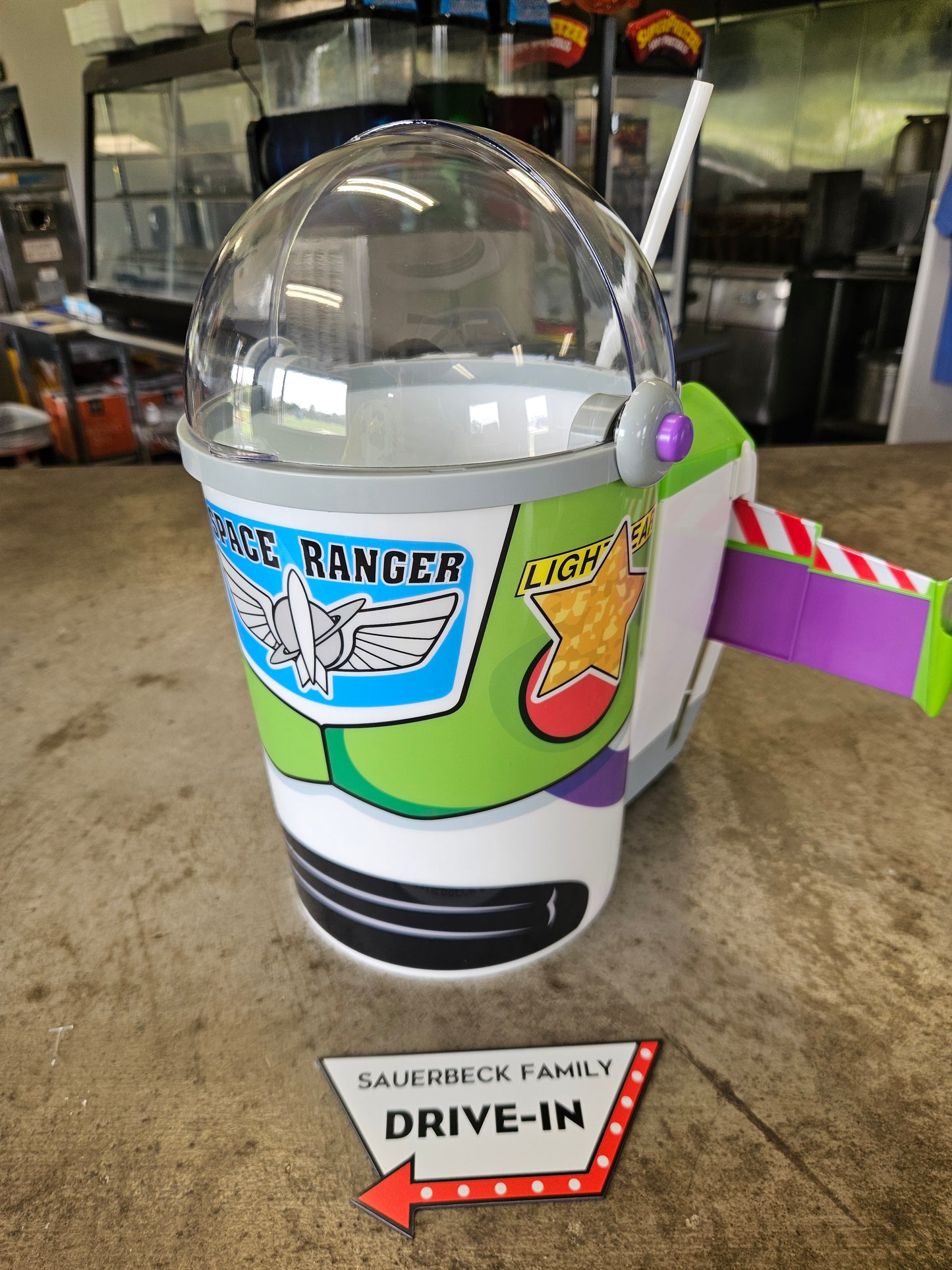 NEW! Buzz Lightyear Popcorn Bucket with Wings Lights Up IN HAND 2026