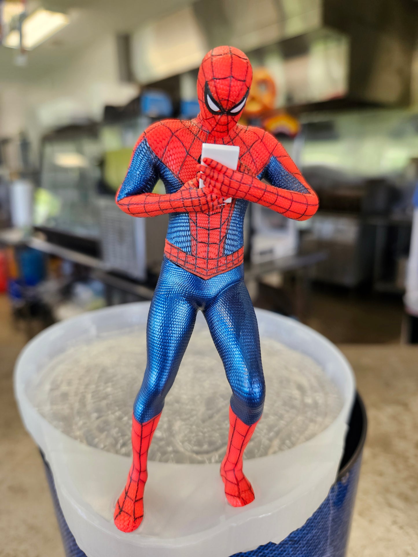 Spider-Man Brand New Day 2026 Popcorn Bucket With Hanging Figure Lid - In Hand