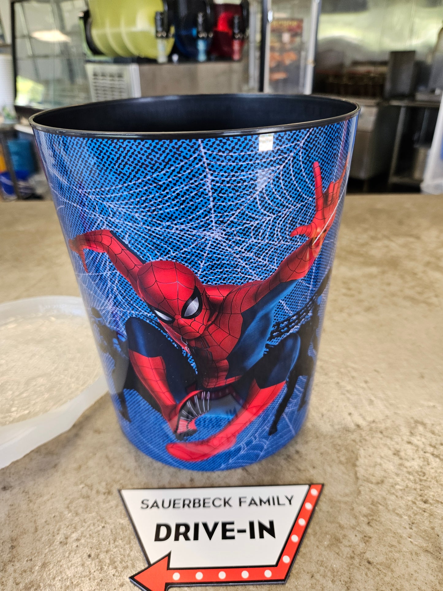Spider-Man Brand New Day 2026 Popcorn Bucket With Hanging Figure Lid - In Hand