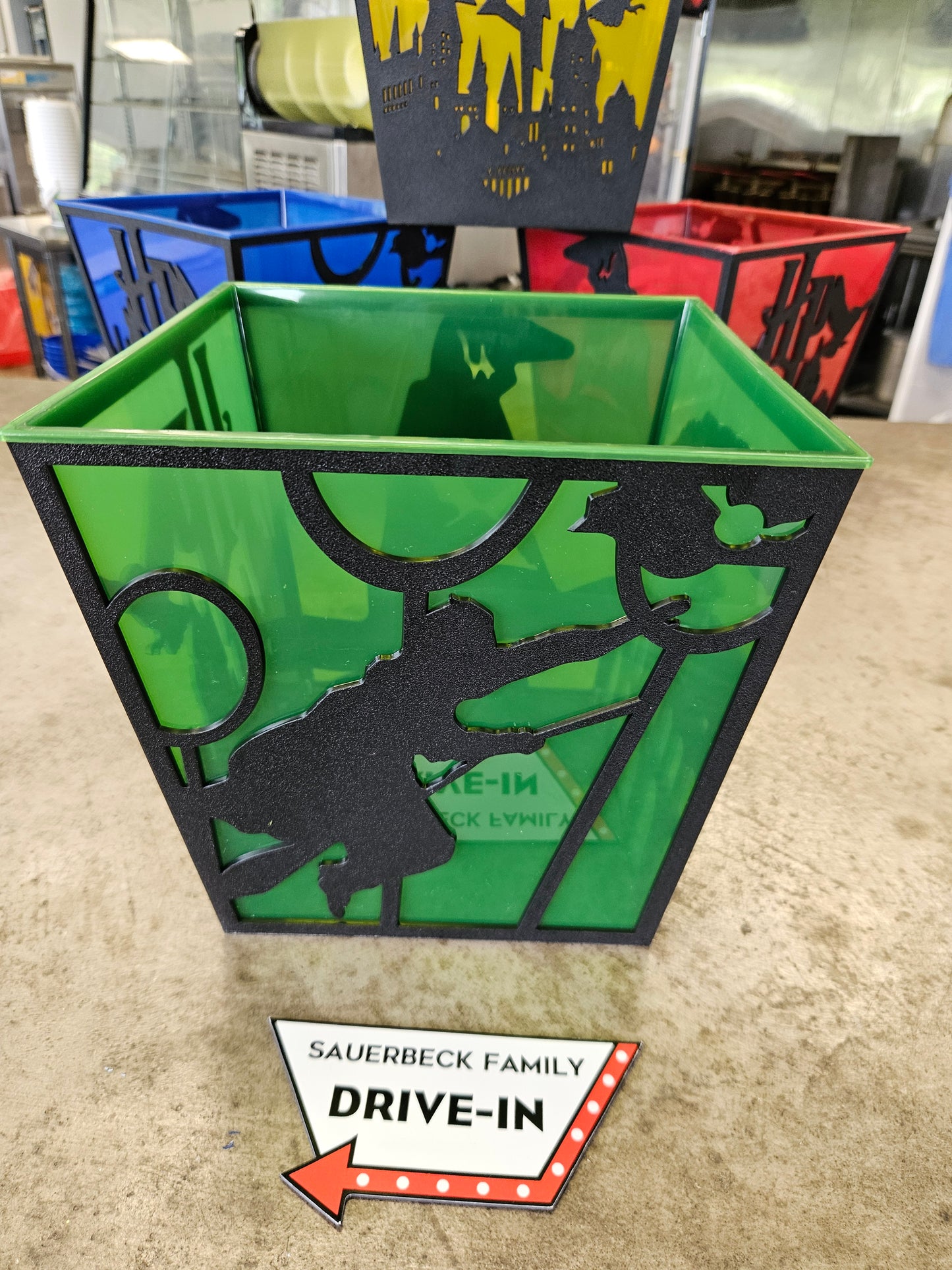 Harry Potter 25th Anniversary GREEN Popcorn Bucket Silhouette