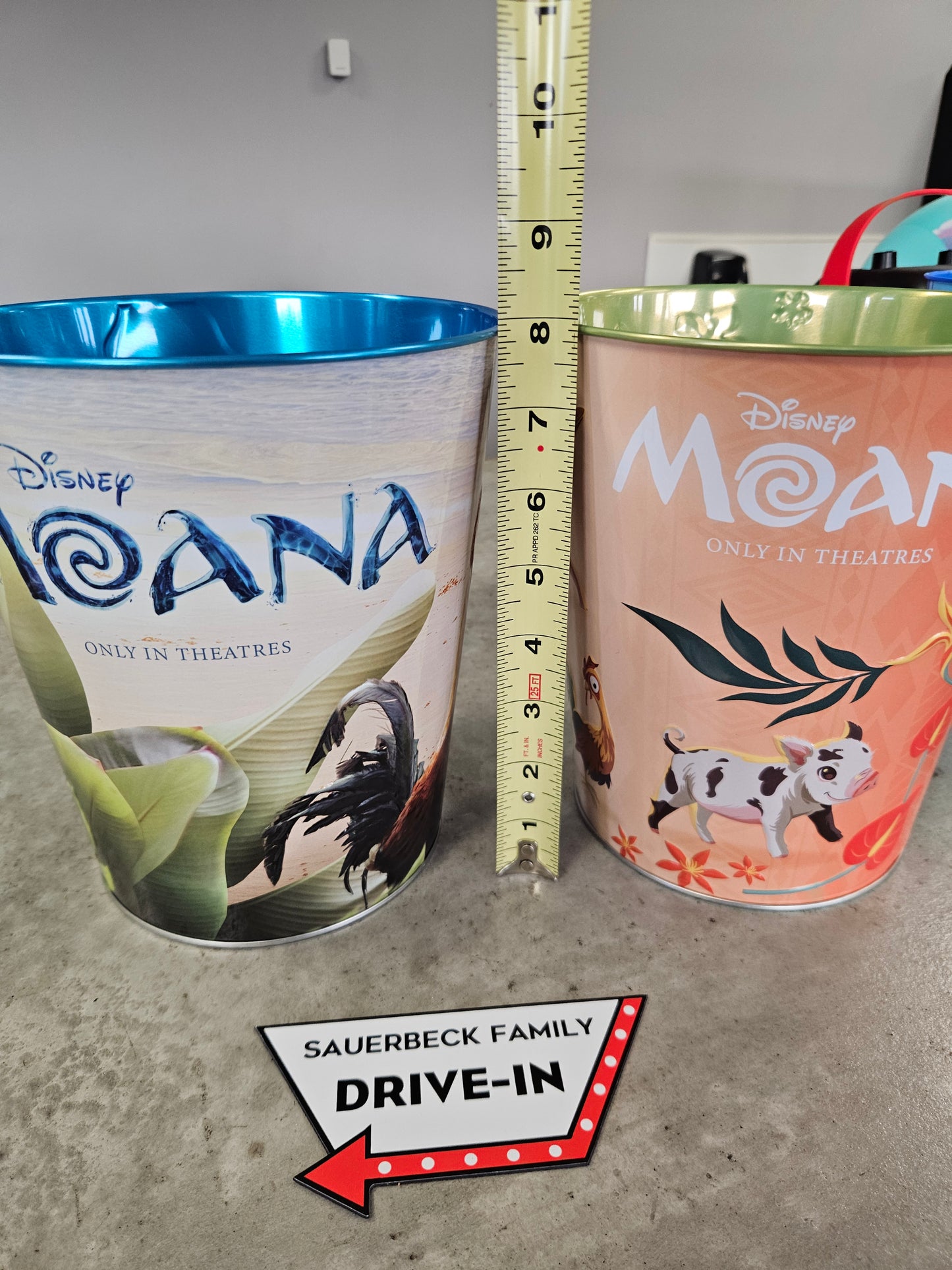 NEW! Moana (2026) Set of 2 Metal Popcorn Bucket IN HAND