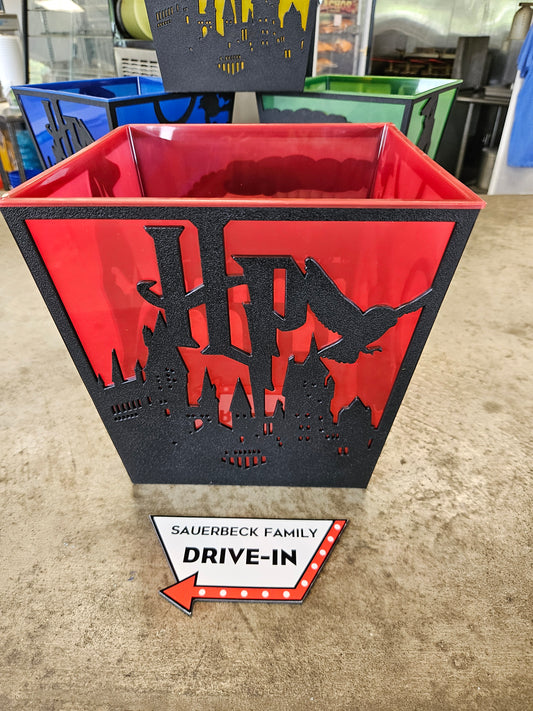 Harry Potter 25th Anniversary RED Popcorn Bucket Silhouette