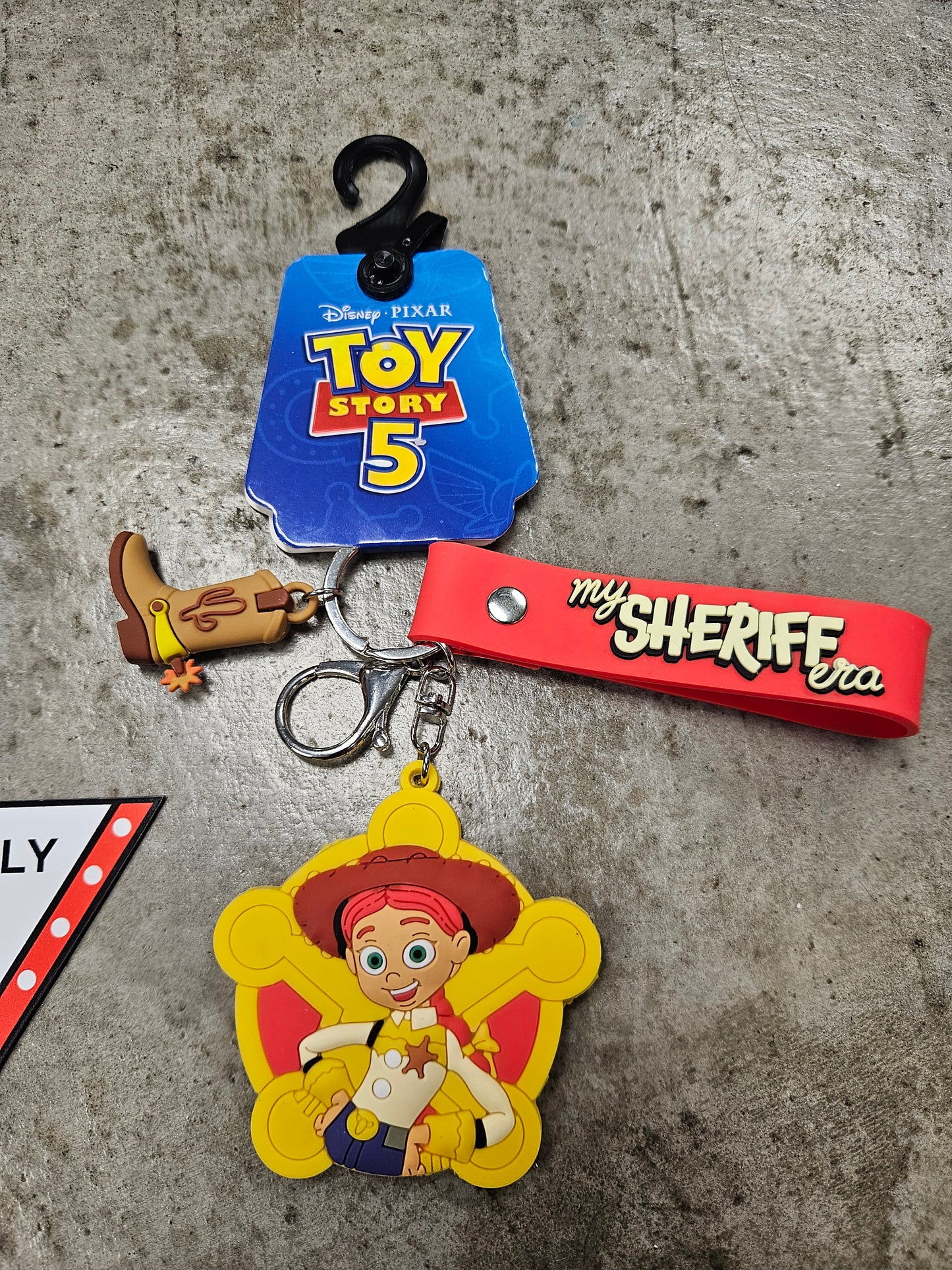 NEW! Toy Story 5 Keychain Wristlet Clip IN HAND 2026 Jessie Sheriff Era