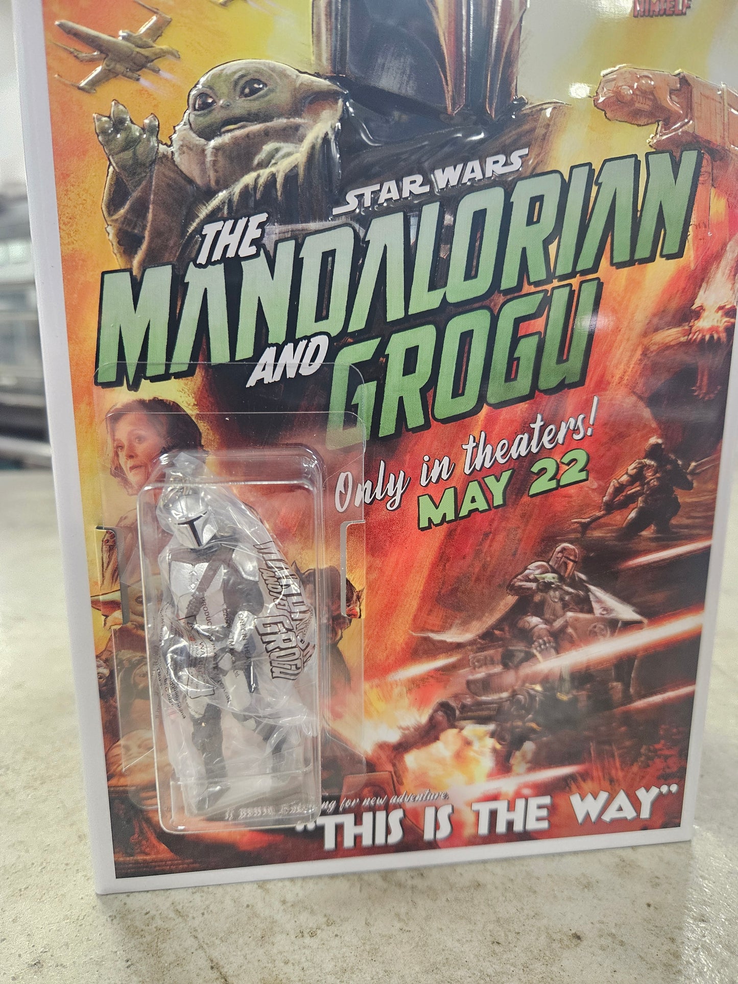 SET OF 2 Star Wars Mandalorian Grogu 2026 Metal Popcorn Bucket w/ Keychain BOTH