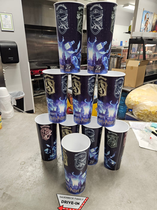 Harry Potter 25th Anniversary 44oz Plastic Cup Set of 10 (white inside)