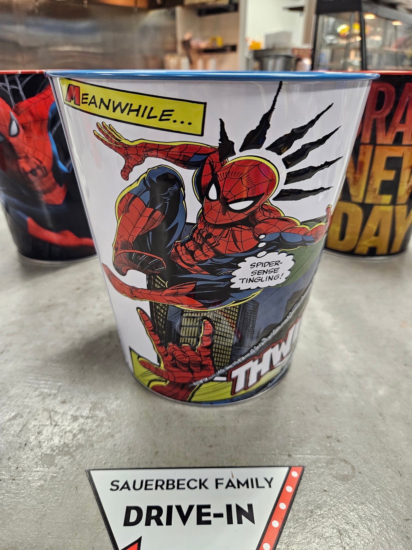 NEW! Set of 3 Spider-Man Brand New Day 130oz Metal Popcorn Bucket Set of 3 IN HAND 2026