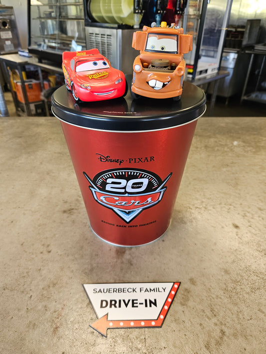 Cars 20th Anniversary Metal Popcorn Bucket Tin with Lid - 2026 -Metal