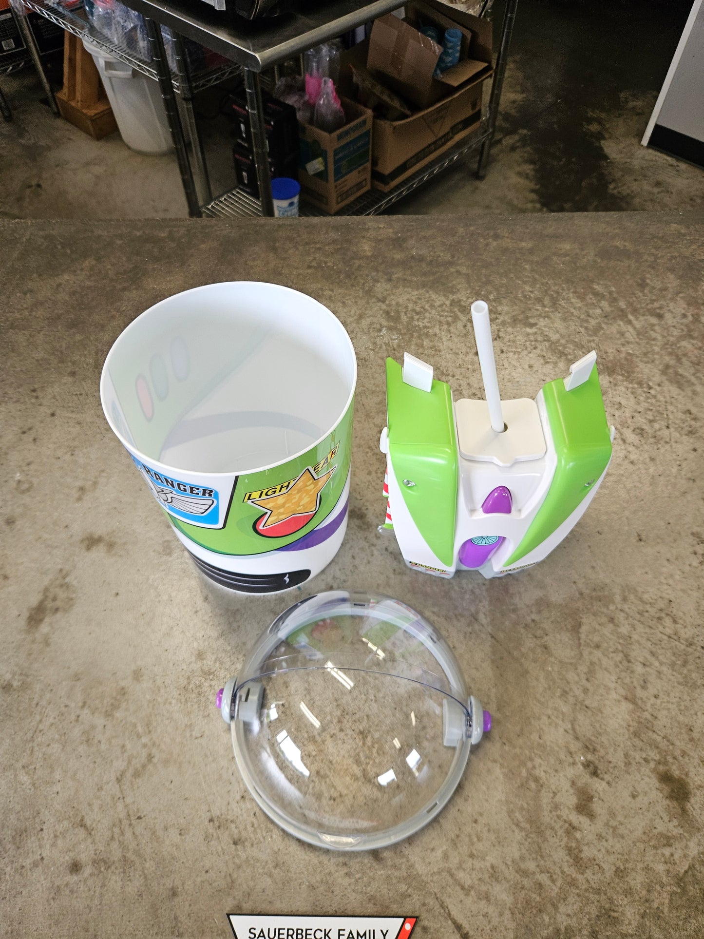 NEW! Buzz Lightyear Popcorn Bucket with Wings Lights Up IN HAND 2026