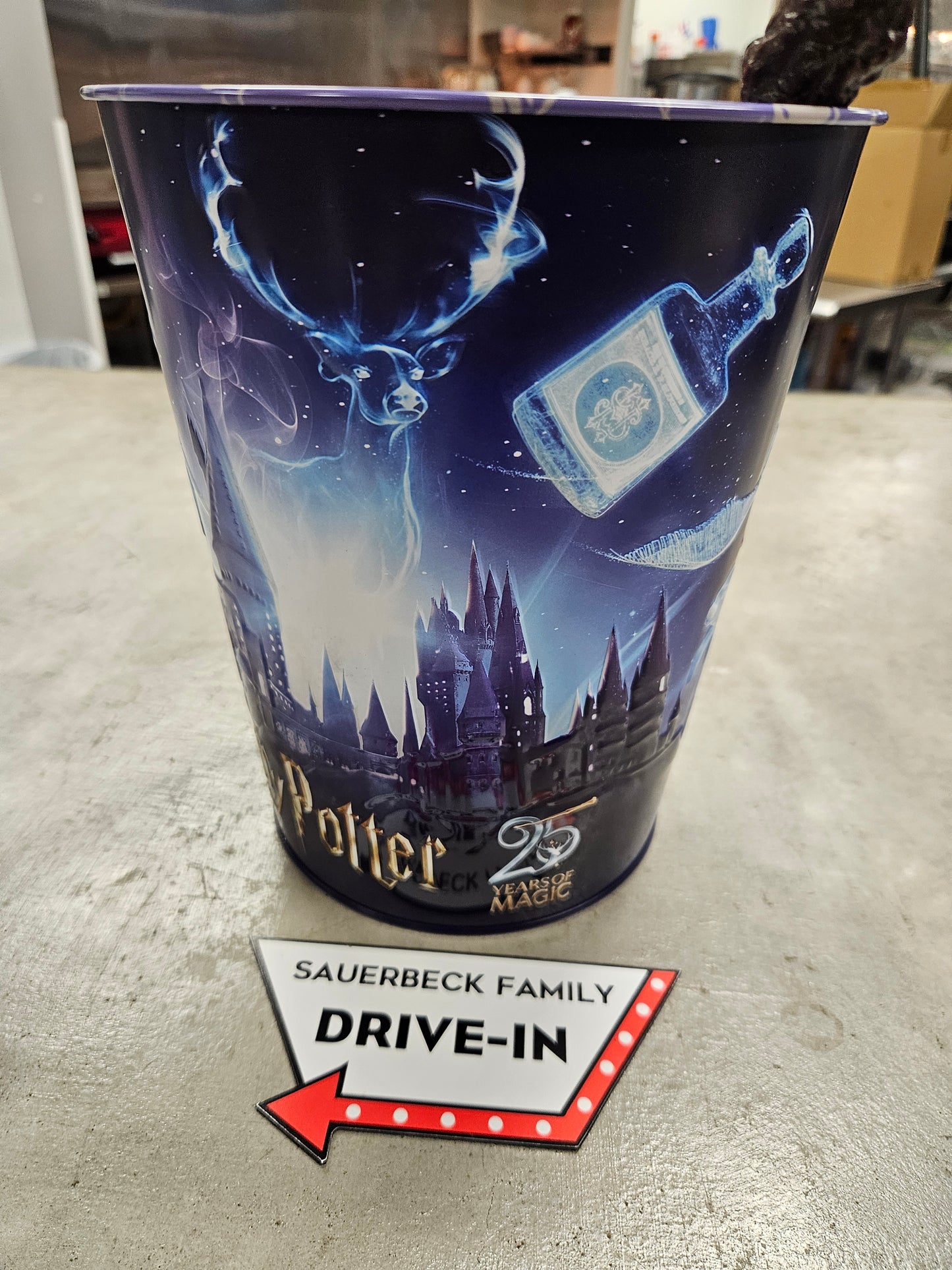 Harry Potter 25th Anniversary Wand Popcorn Bucket Tin