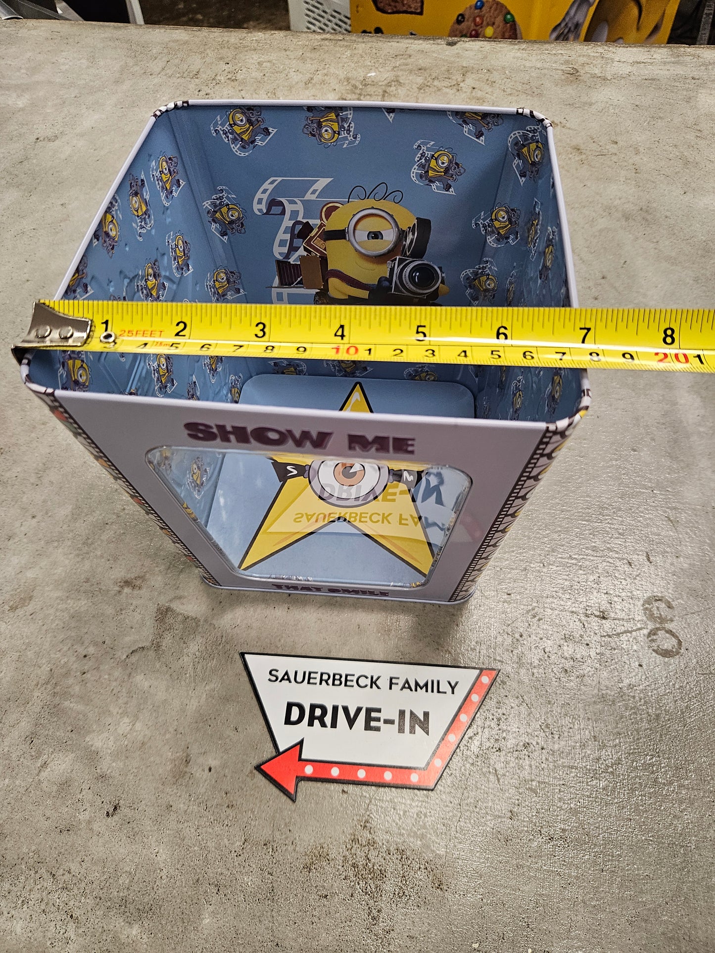 NEW! Minions & Monsters Square Window Popcorn Bucket Tin IN HAND 2026