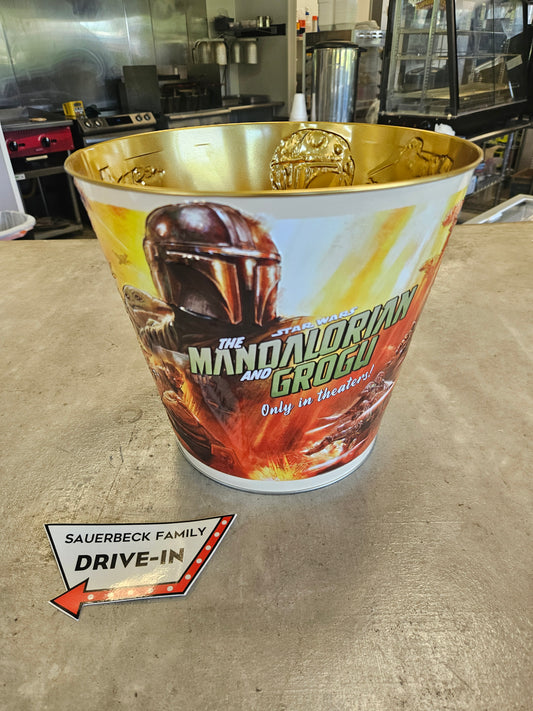 Star Wars Mandalorian and Grogu 2026 Metal Popcorn Bucket Tin - LARGE 230oz!