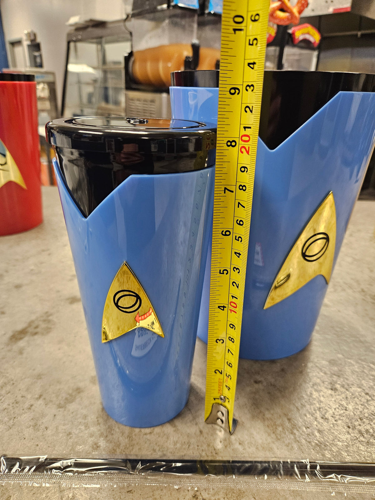 Star Trek SET of 2 - BLUE Uniform Popcorn Bucket AND Cup 60th Anniv IN HAND 2026