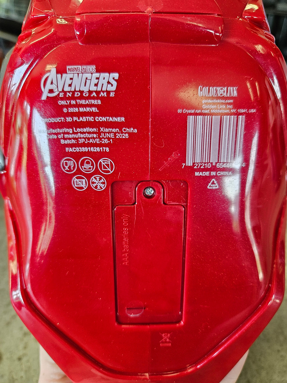 Iron Man Helmet Popcorn Bucket - Avengers Endgame 2026 Encore NEW