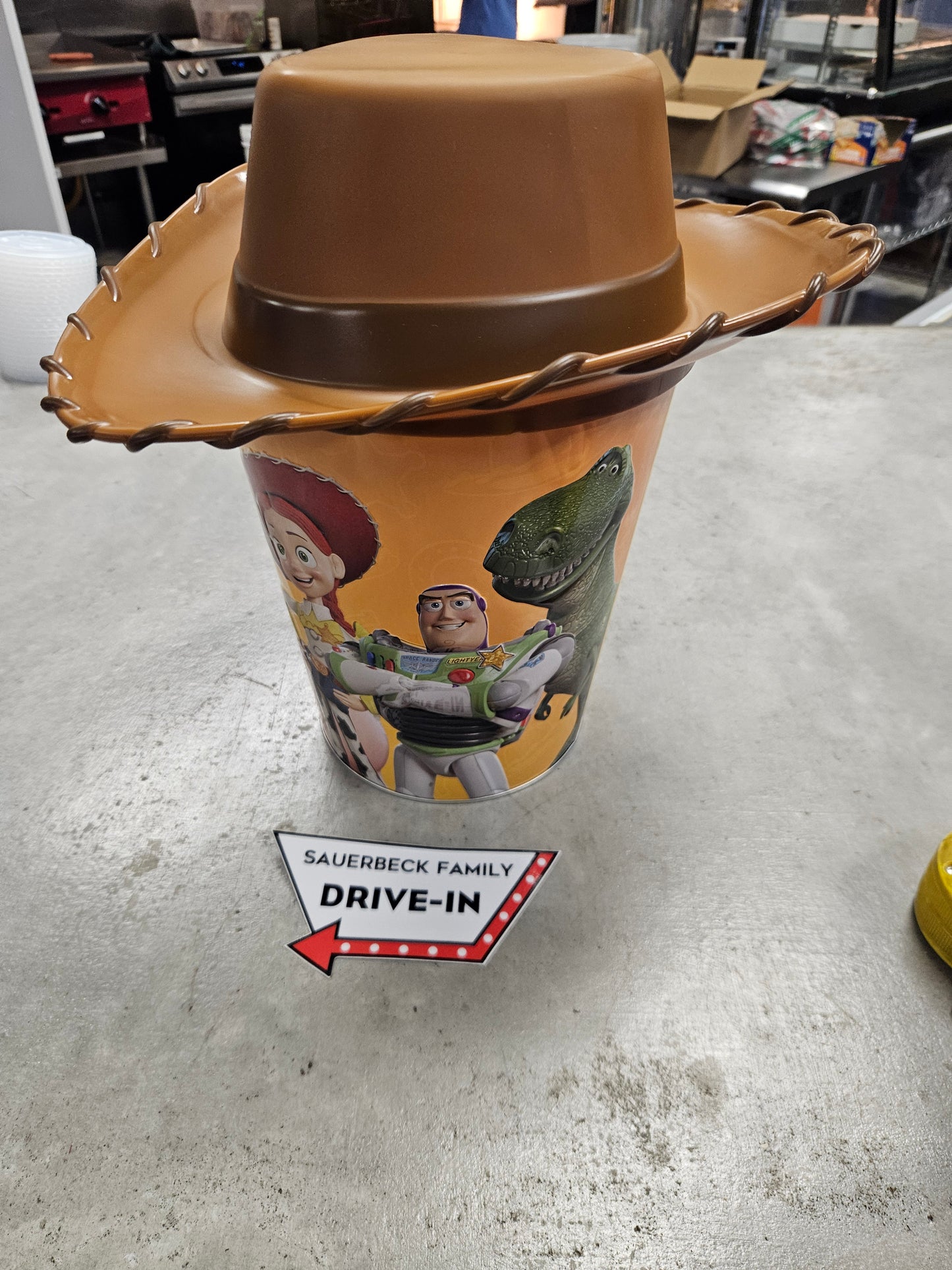 NEW! Toy Story 5 Woody Hat Popcorn Bucket IN HAND 2026